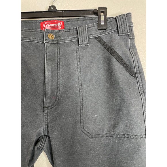 Coleman Fleece Lined Work Pants Men’s 34x32 Black Gray Outdoor Winter Utility - Picture 5 of 7